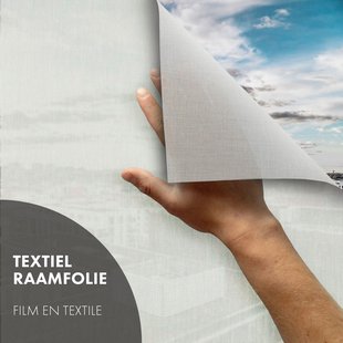 Raamfolie Textiel Wit 45x150cm