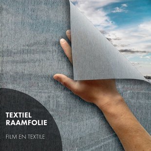 Raamfolie Textiel Antraciet 45x150cm