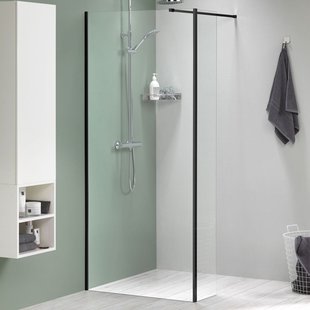 Sealskin - Inloopdouche + Korte Zijwand Mix & Match 88+30 X 200cm - Zwart Profiel - 8 Mm Helder Glas