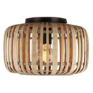 Brilliant Plafondlamp Woodrow Natuur Hout ⌀32cm E27
