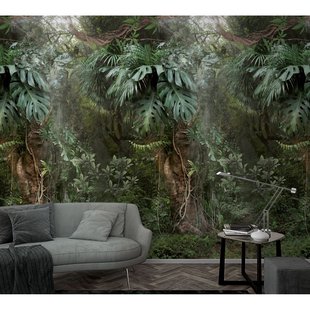 Fotobehang Jungle - Groen - Bruin - 2,70m X 159cm