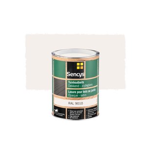 Sencys Tuinhoutbeits Dekkend Zijdeglans Ral9010 2,5l