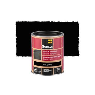 Sencys Tuinhoutbeits Tuinhuis En Schutting Dekkend Zijdeglans Ral9005 0,75l