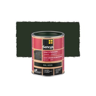 Sencys Tuinhoutbeits Tuinhuis En Schutting Dekkend Zijdeglans Ral6009 0,75l