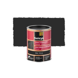 Sencys Tuinhoutbeits Tuinhuis En Schutting Dekkend Zijdeglans Ral7016 2,5l