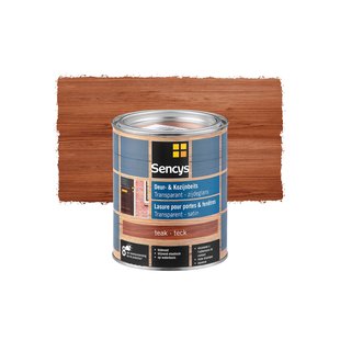 Sencys Beits Ramen En Deuren Semi-transparant Zijdeglans Teak 0,75l