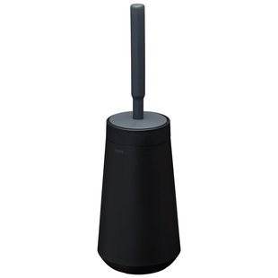 Tiger Wc-borstel Met Houder Tess - Polypropyleen - Vrijstaand - Met Klep - Zwart/antraciet