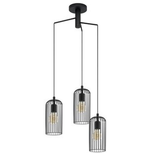 Eglo Hanglamp Roccamena Zwart 3xe27 60w