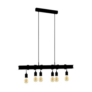 Eglo Hanglamp Townshend 6 Zwart 6xe27 60w