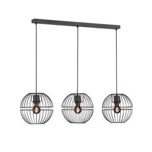 Fischer & Honsel Hanglamp Drops Zwart 3xe27 40w