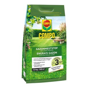 Compo Gazonmeststof Lange Werking - Milieuvriendelijk 7,5kg - 300m²