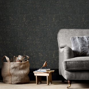 Decomode Vliesbehang Kurk Luxe - Zwart - 10,05 M X 52 Cm