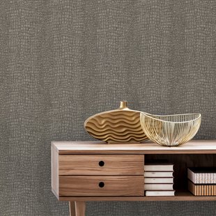 Vliesbehang Krokodil - Brons - 10,05 M X 52 Cm