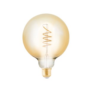 Eglo Ledfilamentlamp Globe - Amber - D12,5cm - Dimbaar - Warm Wit - E27 - 4w