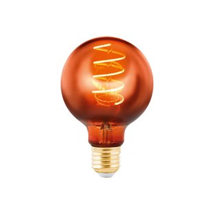 Eglo Ledfilamentlamp Globe - Koper - D8cm - Dimbaar - Warm Wit - E27 - 4w