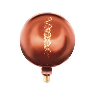 Eglo Ledfilamentlamp Globe - Koper - D20cm - Dimbaar - Warm Wit - E27 - 4w