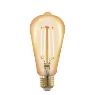 Eglo Ledfilamentlamp Edison 1 - Amber - D6,4cm - Warm Wit - E27 - 4w