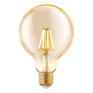 Eglo Ledfilamentlamp Globe 2 - Amber - D9,5cm - Warm Wit - E27 - 4w
