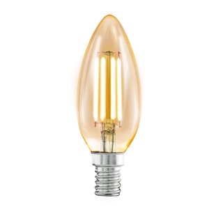 Eglo Ledfilamentlamp Kaars - Amber - D3,5cm - Warm Wit - E14 - 4w