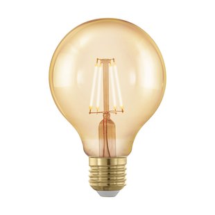 Eglo Ledfilamentlamp Globe 2 - Amber - D8cm - Warm Wit - E27 - 4w