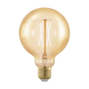 Eglo Ledfilamentlamp Globe 3 - Amber - D9,5cm - Warm Wit - E27 - 4w