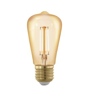 Eglo Ledfilamentlamp Edison - Amber - D4,8cm - Warm Wit - E27 - 4w