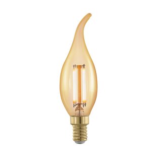 Eglo Ledfilamentlamp Kaars Retro - Amber - D3,5cm - Warm Wit - E14 - 4w