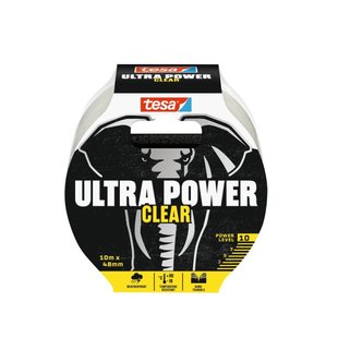 Tesa Duct Tape Ultra Power Clear - Buiten - Transparant - 10m X 48mm