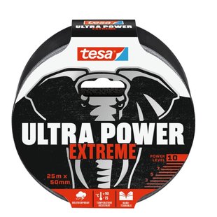 Tesa Duct Tape Ultra Power Extreme - Buiten - Zwart - 25m X 50mm