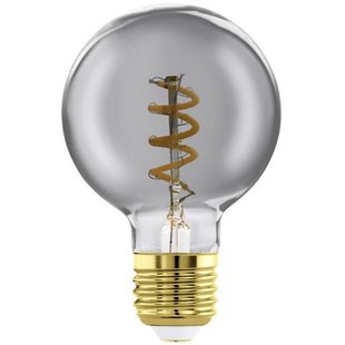 Eglo Ledfilamentlamp Peertje - Smoke - D6cm - Dimbaar - Warm Wit - E27 - 4w