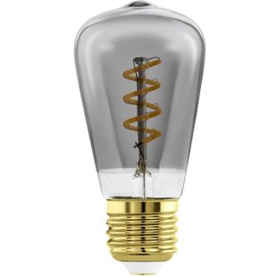 Eglo Ledfilamentlamp Edison - Smoke - D4,8cm - Dimbaar - Warm Wit - E27 - 4w