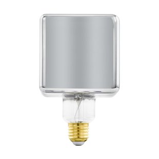 Eglo Ledfilamentlamp Cube - Smoke - D9,5cm - Dimbaar - Warm Wit - E27 - 4w