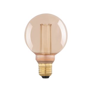 Eglo Ledfilamentlamp Globe 3 - Amber - D8cm - Warm Wit - E27 - 4w