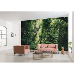 Fotobehang Green Leaves - Groen - 2,80m X 450cm