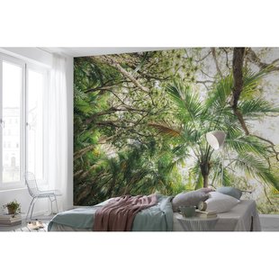 Fotobehang Touch In The Jungle - Groen - 2,80m X 450cm