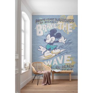Fotobehang Brave The Wave - Blauw - 2,80m X 200cm