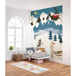 Fotobehang Mickey Alpine - Meerkleurig - 2,50m X 200cm