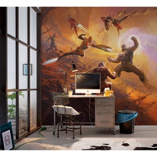 Avengers Fotobehang Epic Battle Titan - Meerkleurig - 2,80m X 250cm