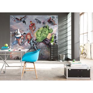Fotobehang Avengers Street Revenge - Meerkleurig - 2,80m X 300cm