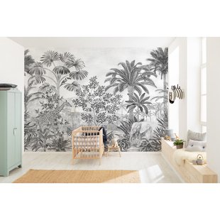 Fotobehang Jungle Evolution - Zwart - 2,80m X 350cm