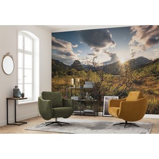Fotobehang Norwegische Herbstwelten - Meerkleurig - 2,80m X 450cm