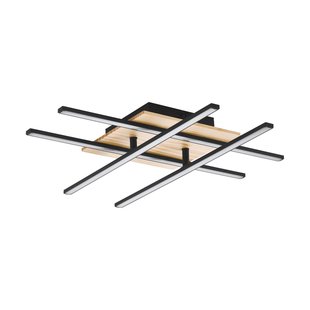 Eglo Plafondlamp Marinello Led Zwart Licht Hout 4x2,5w