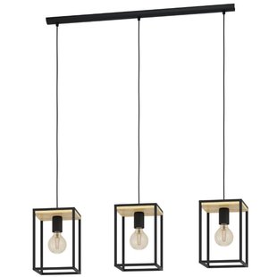 Eglo Hanglamp Libertad Zwart Hout 3xe27 40w