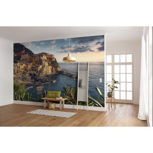 Fotobehang The Picturesque Village - Meerkleurig - 2,80m X 450cm