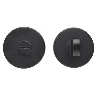 Wc-garnituur Rond Rvs Mat Zwart 8mm