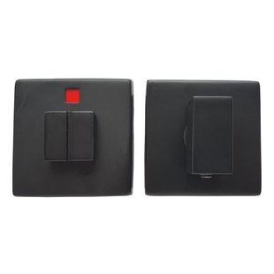 Wc-garnituur Vierkant Rvs Mat Zwart