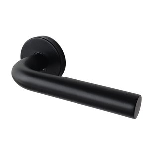 Deurkruk Op Rozet Dolce - Roestvrij Staal - Zwart Mat - 160 Mm