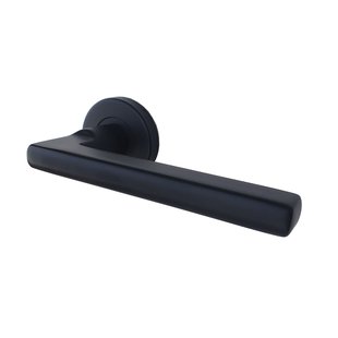 Deurkruk Op Rozet Crescendo - Roestvrij Staal - Zwart Mat - 160 Mm