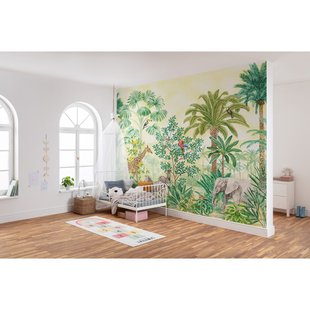 Fotobehang Jungle Adventure - Meerkleurig - 2,50m X 350cm
