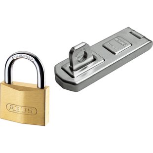 Abus Hangslot + Overval Ksb34/40 Messing